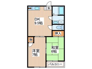 ポテトハウスＢ棟の物件間取画像